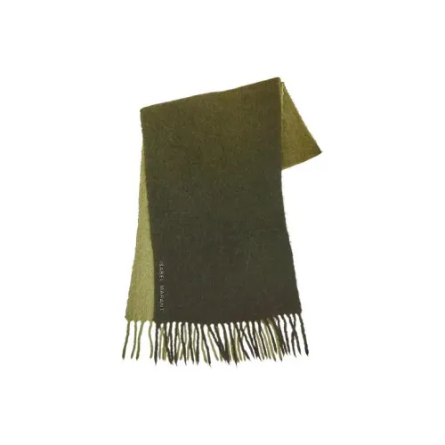 ISABEL MARANT Вязаные шарфы Зеленый Унисекс