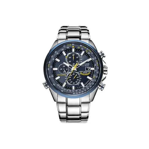 CITIZEN Blue Angel Collection Светильник Кварцевый механизм Нержавеющая сталь Ремешок Часы Мужские Часы Синий циферблат