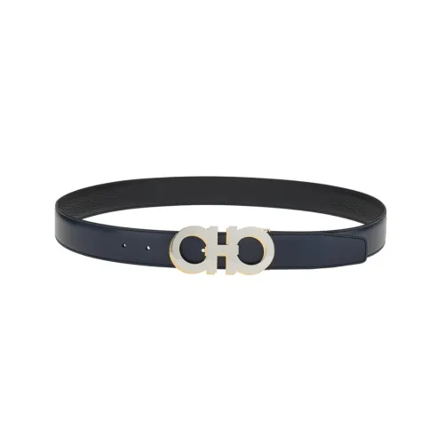 Ferragamo Ремни из коровьей кожи, темно-синий, мужской