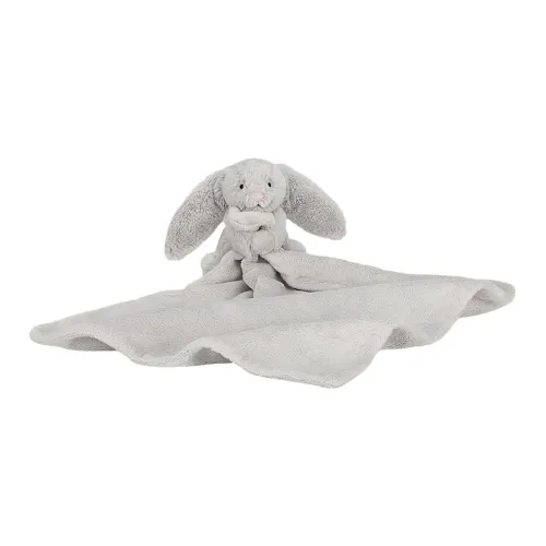 JELLYCAT Bunny Collection Shy Bunny Серебряный Comfort Плед Куклы Плюшевая кукла 34 см Высота Полотенце 34 см Длина