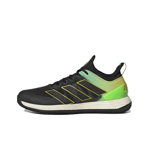 Adidas Adizero Ubersonic 4 Slip Резистентный к истиранию Дышащий Низкий Топ Теннисные Кроссовки Мужские Черные Зеленые