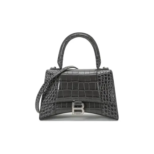 Balenciaga HOURGLASS Сумка через плечо из коровьей кожи маленькая сумка для женщин темно-серый цвет