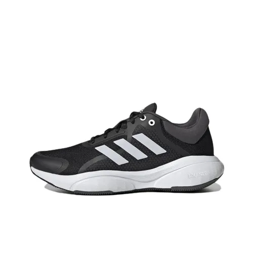 Adidas Response Slip Resistant Abrasion Resistant Breathable Low Top Беговые кроссовки Женские Черный Белый