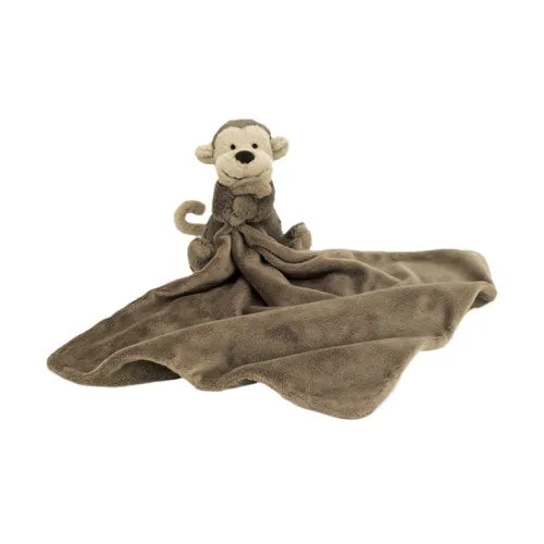 JELLYCAT Jungle Animal Shy Monkey Comfort Одеяло Куклы Плюшевая кукла Высота 16 см Полотенце 34 см Длина
