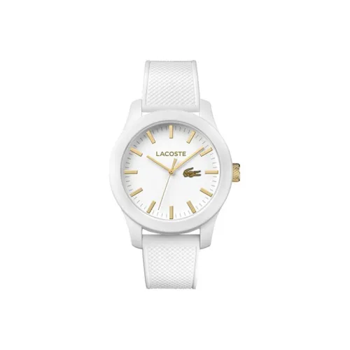 LACOSTE 12,12 Collection Мужские часы Кварцевый механизм Силиконовый ремешок Белый циферблат