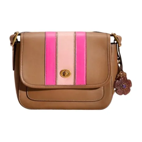 COACH RAMBLER Кожа Сумка через плечо Маленькая Женская Коричневая