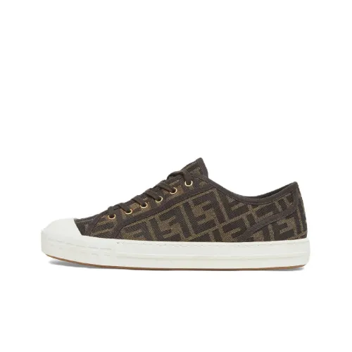 FENDI Domino Low Top Canvas Shoes Men's