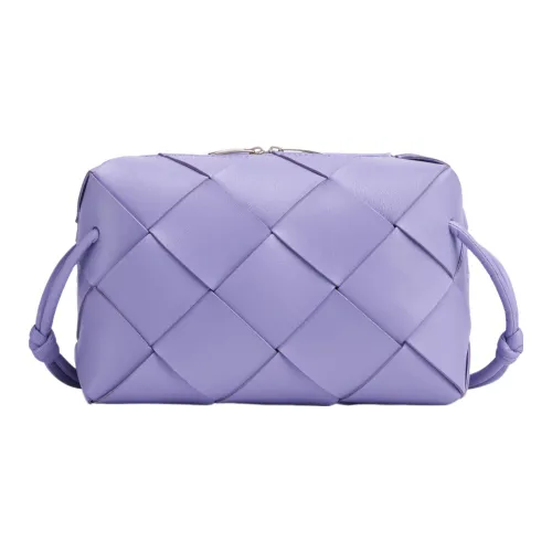Bottega Veneta Lambskin Box Bag Crossbody Bag Small Women's Purple