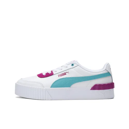PUMA Carina Series Lift Low Кроссовки для скейтбординга Женские Белый Синий Фиолетовый
