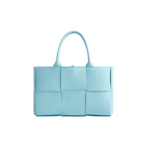 Bottega Veneta Телячья кожа Тоут Сумка Сумка для покупок Сумка Маленькая Женская Светло-синяя