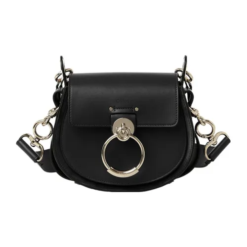 Chloe Телячья кожа Сумка через плечо Маленькая Женская Черная