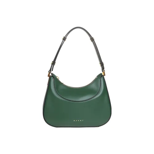 MARNI Телячья кожа Сумка-хобо Сумка через плечо Мини Женская Изумрудно-зеленый