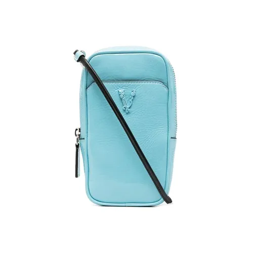 VERSACE Virtus Чехол для телефона из кожи мужской светло-синий