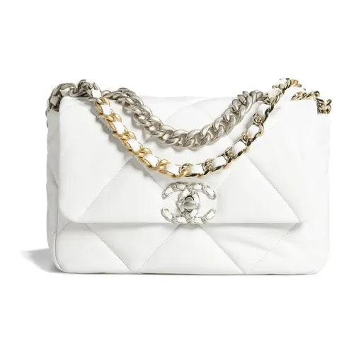 CHANEL 19Bag22SS Весна и Лето Овечья кожа Сумка через плечо Женская Белая