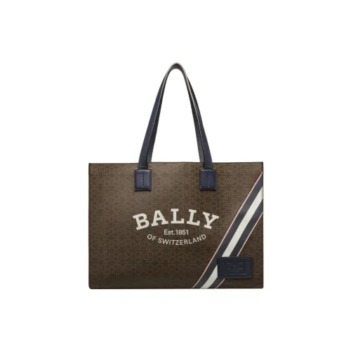 BALLY Crystalia Корова Кожа Комбинированная Сумка-тоут Сумка для покупок Сумка через плечо Женская Коричневая