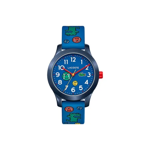 LACOSTE Kids Series Наручные часы Кварцевый механизм Смольный ремешок 32 мм Синий циферблат Детский
