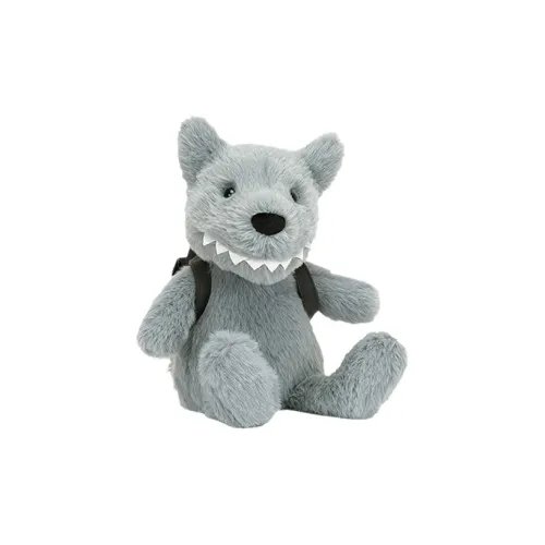 JELLYCAT Forest Animal Collection Рюкзак Волк Кукла Плюшевая Кукла 17 см Высота в Сидячем Позе