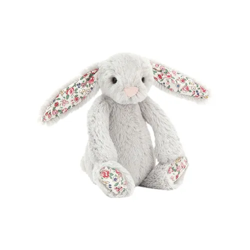 JELLYCAT Bunny Collection Серебряный Цветочный Кукла с ушками Плюшевая кукла 13 см Рекомендуемый рост