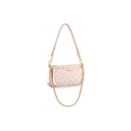 LOUIS VUITTON Multi Pochette Accessoires Кожа 5 в 1 Маленькая Сумка Сумка через плечо Сумка Обычная Женская Розовая