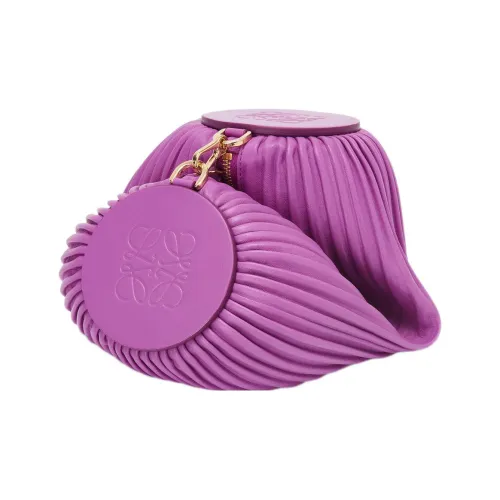 LOEWE Браслет Napa Овечья шкура THREE in Одно Плечо Сумка Женские Ярко-фиолетовый