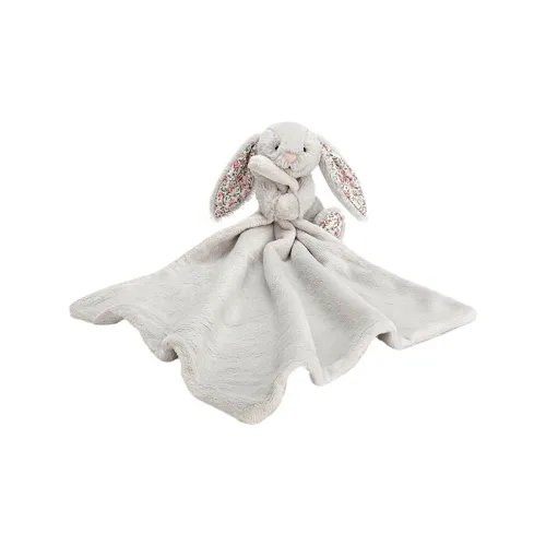 JELLYCAT Bunny Collection Серебряная Цветочная Кукла с Ушками Плюшевая Кукла 34 см Высота Полотенце 34 см Длина