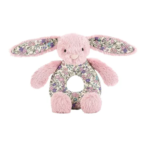 JELLYCAT Bunny Collection Животные Цветочная ткань Тюльпан Кролик Коврик для царапания Куклы Плюшевая кукла 13 см Рекомендуемый рост