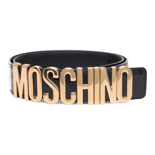 MOSCHINO Кожаные ремни, черный, унисекс