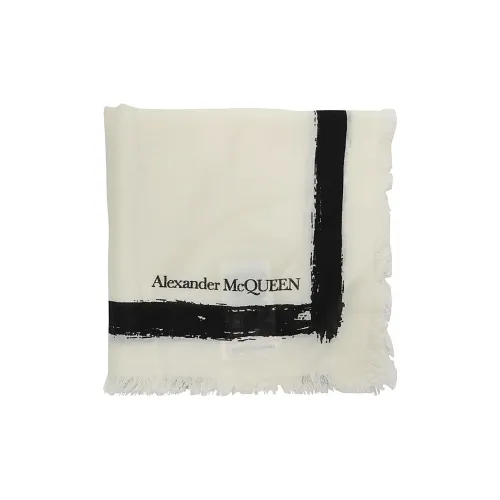 Alexander McQueen Шарфы из шерсти Wool Knit Белый Унисекс