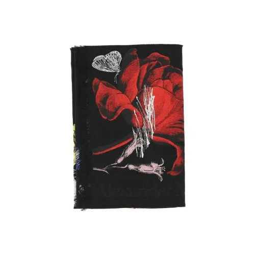 Alexander McQueen Вязаные шарфы Черный / Красный Женские