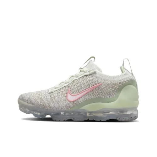 Nike VaporMax 2021 Low Беговые кроссовки GS Серый Зеленый Розовый