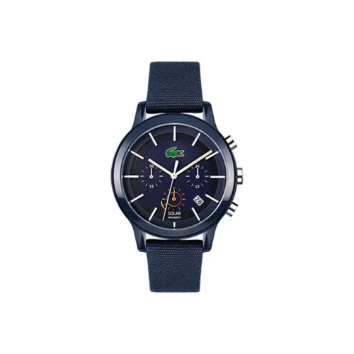 LACOSTE 12,12 SOLAR Collection Мужские часы Солнечный кварцевый механизм Холстовый ремешок Синий циферблат