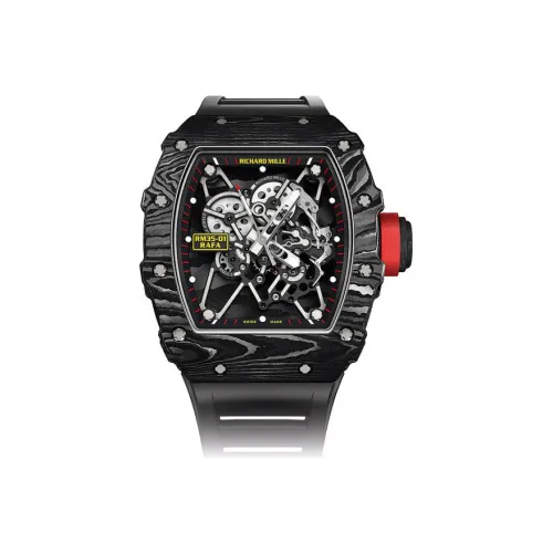 RICHARD MILLE Механизм с ручным заводом Мужские часы 42,7mm*49,94mm Черный