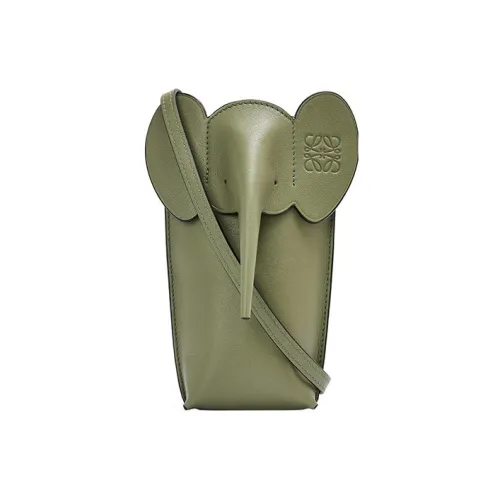 LOEWE Классический Телячья кожа Сумка через плечо Сумка на плечо Женская Травяной зеленый