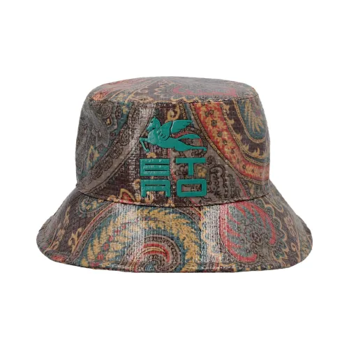 ETRO Нейлоновая шляпа-ведро коричневого цвета унисекс