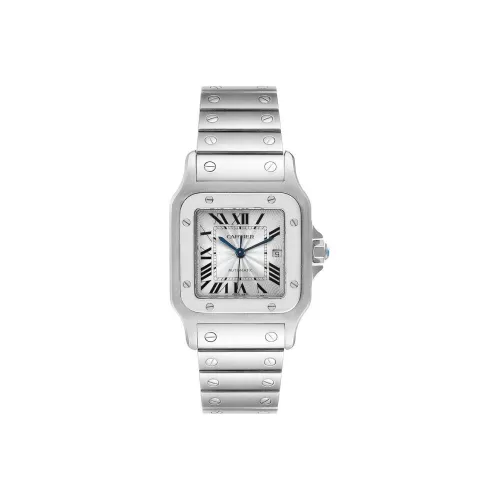 Cartier SANTOS DE Автоматический Механический Механизм Мужские Часы 38,5*30,3 мм Серебристый Циферблат