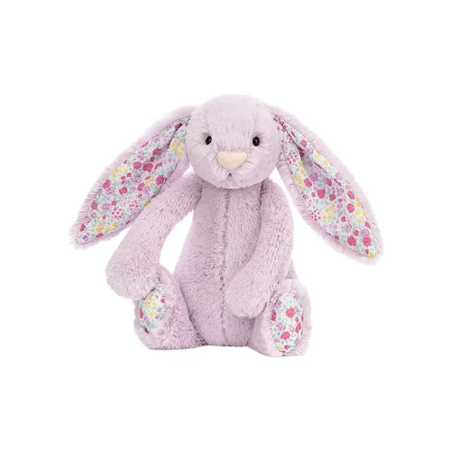 JELLYCAT Bunny Collection Цветочная ткань Фиолетовый Жасмин Куклы Плюшевая кукла 18 см Высота