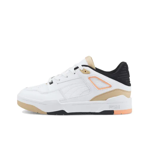 PUMA Slipstream Low Топ Скейтборд Кроссовки Женские Белый Абрикос Черный