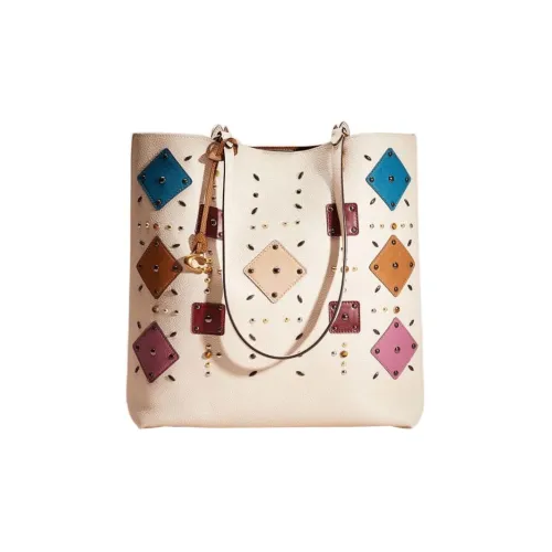 COACH Plaza Кожа Сумка через плечо Большая Женская Белая