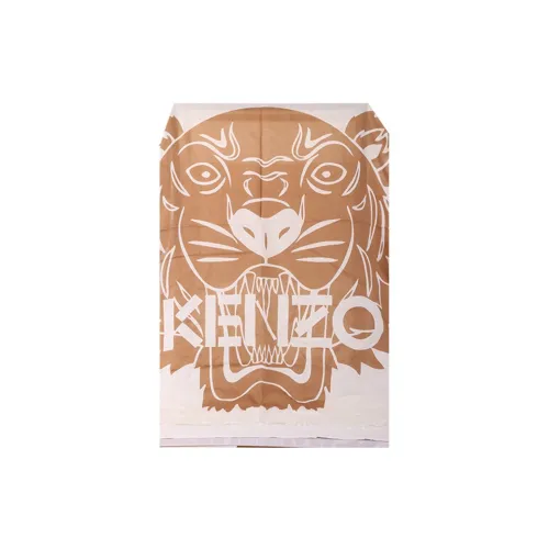 KENZO Модальный шелковый шарф коричневого цвета для женщин