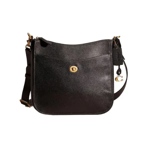 COACH Chaise Кожа Сумка через плечо Средняя Женская Черная