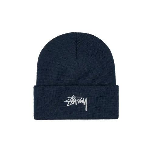 Stussy Акриловые Шапки-Бини Темно-синий Унисекс