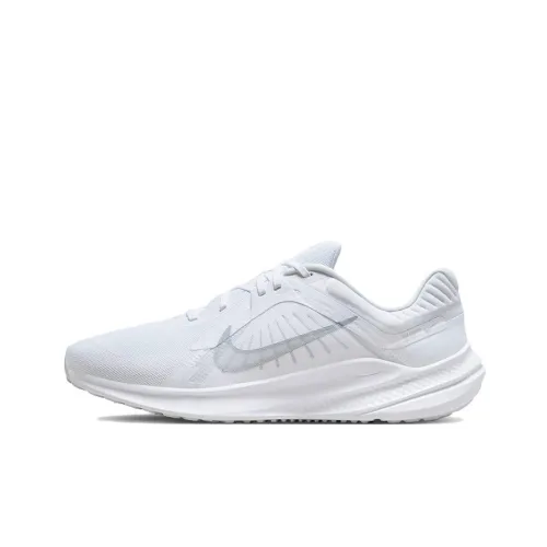 NIKE QUEST 5 Амортизаторы Slip-resistant Abrasion-resistant Низкий топ Повседневные Беговые кроссовки Мужские Белый Серебряный