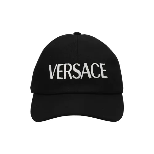 VERSACE Хлопковые кепки, черные, унисекс