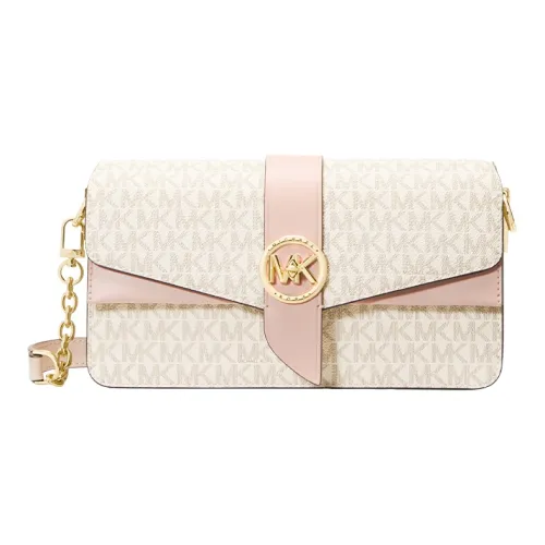 MICHAEL KORS Artificial Leather Shoulder Bag Medium Women's Vanilla White Soft Pink