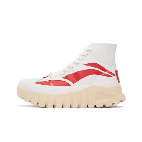 LiNing Wave Амортизация Противоскользящий Устойчивый к износу Увеличение высоты Высокий Топ Повседневный Женский