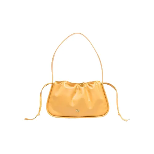 YUZEFI Телячья кожа Сумка на плечо Женская Желтая