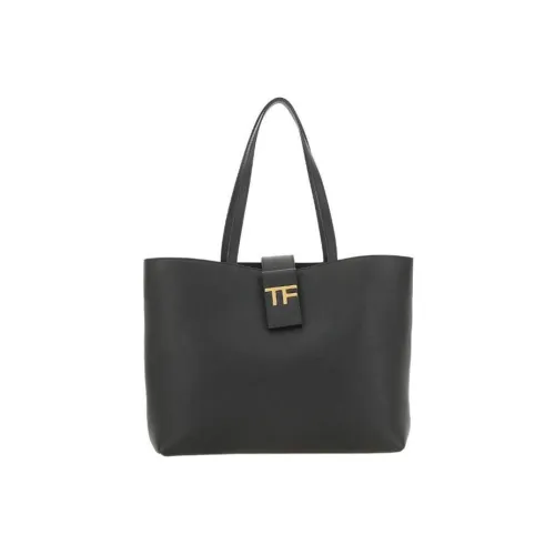 TF Телячья кожа Тоут Сумка Сумка для покупок Сумка Сумка через плечо Женская Черная