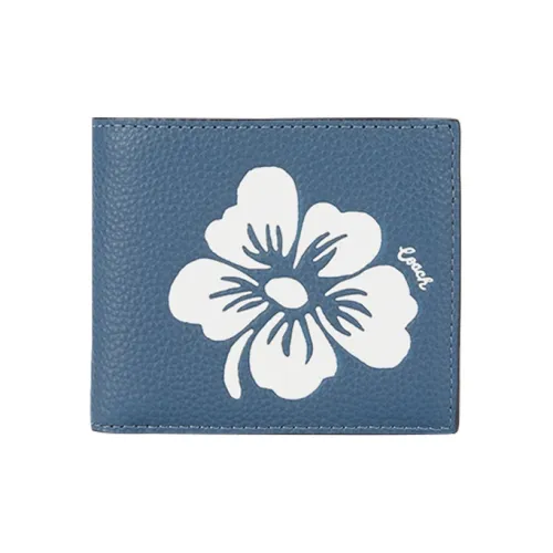 COACH Коровья кожа Кошелек Мужской Джинсовый синий