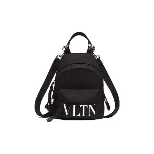 Valentino VLTN Nylon Backpack Mini Unisex Black White Валентино VLTN Найд Рюкзак Мини Унисекс Черный Белый