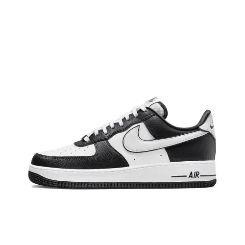 Nike Air FORCE 1 'Белый Черный' Низкие кроссовки для скейтбординга Мужские Черный Белый
